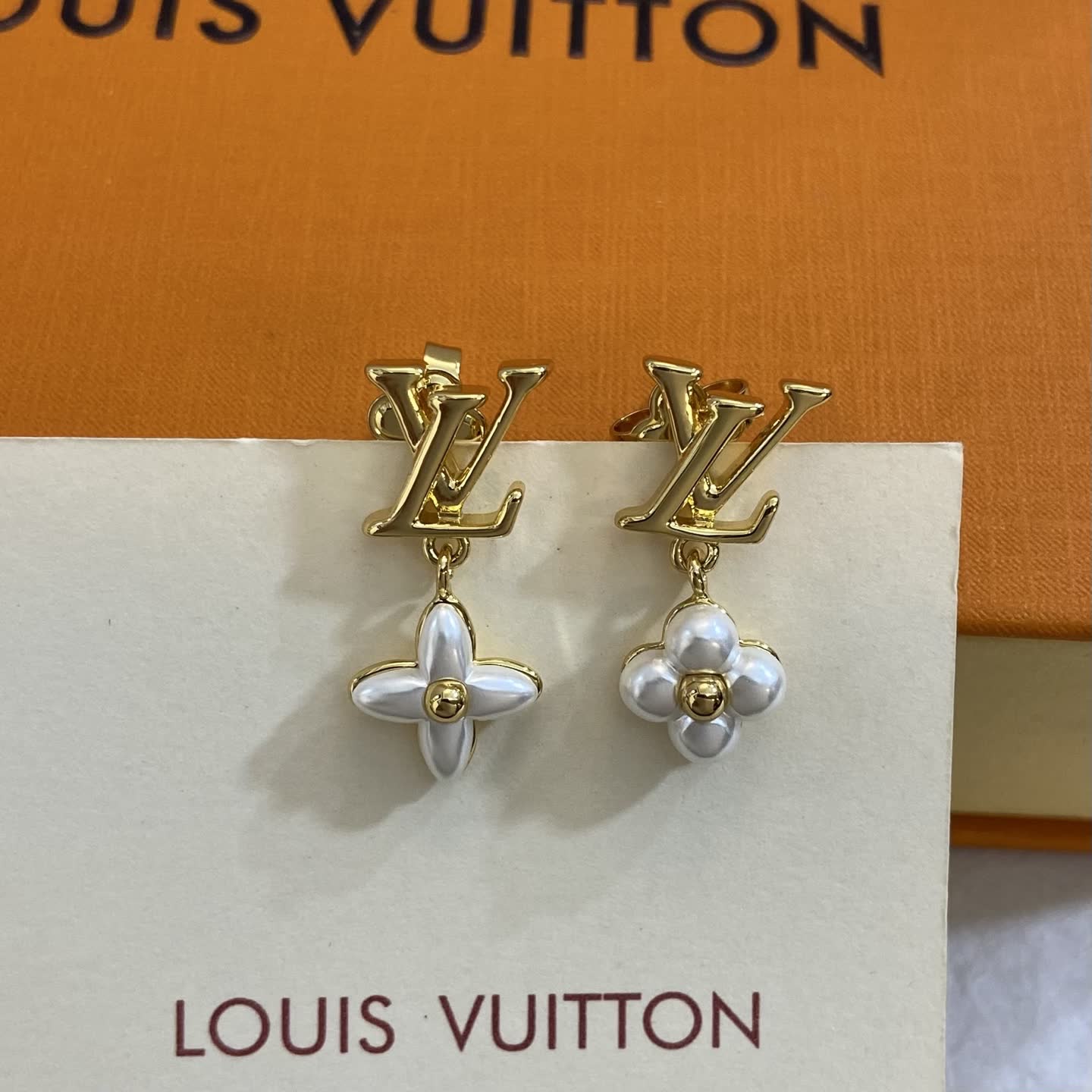 Louis Vuitton Gold Monogram Earrings